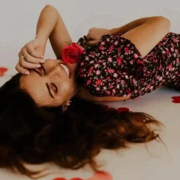 For Love & Lemons Melrose Romantic Ruched Floral Sexy Mini Dress Size Small - Picture 8 of 16